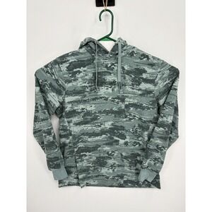 Gymshark Men's Green Camo Pullover Hoodie Performance Hoodie, Medium